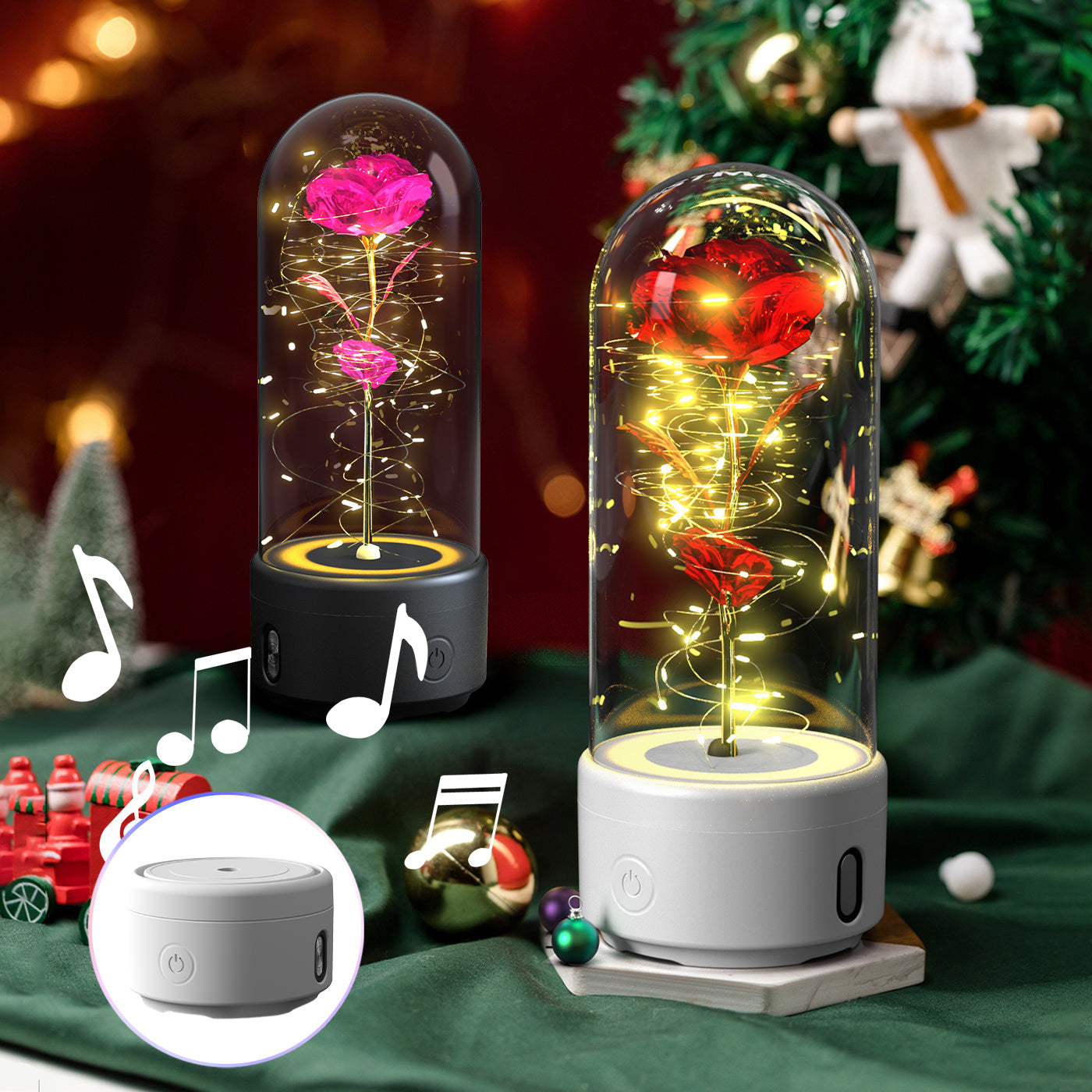 Creative 2 In 1 Rose Flowers LED Light And Valentine's Day Gift