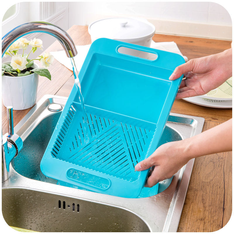 Chopping Blocks Sinks Drain Basket Cutting Board