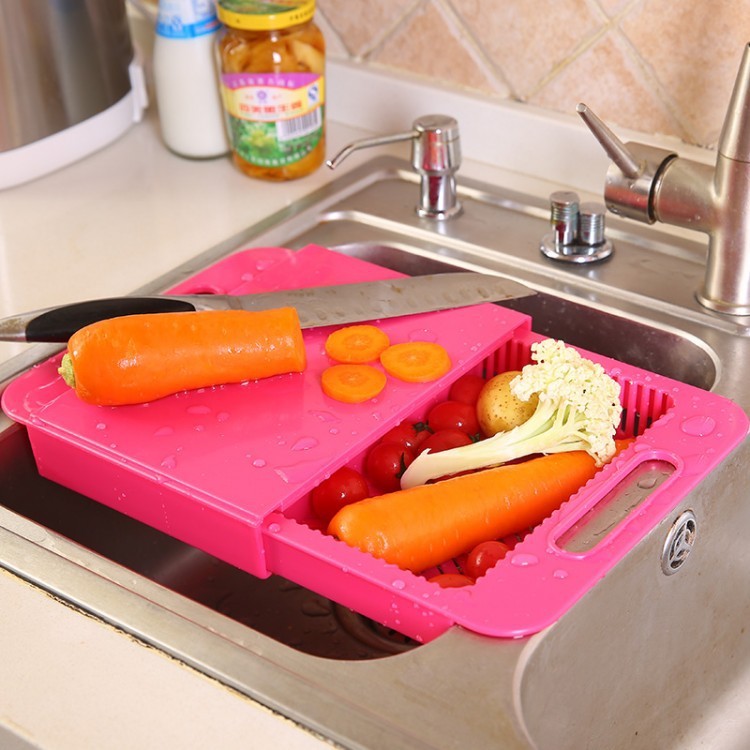 Chopping Blocks Sinks Drain Basket Cutting Board