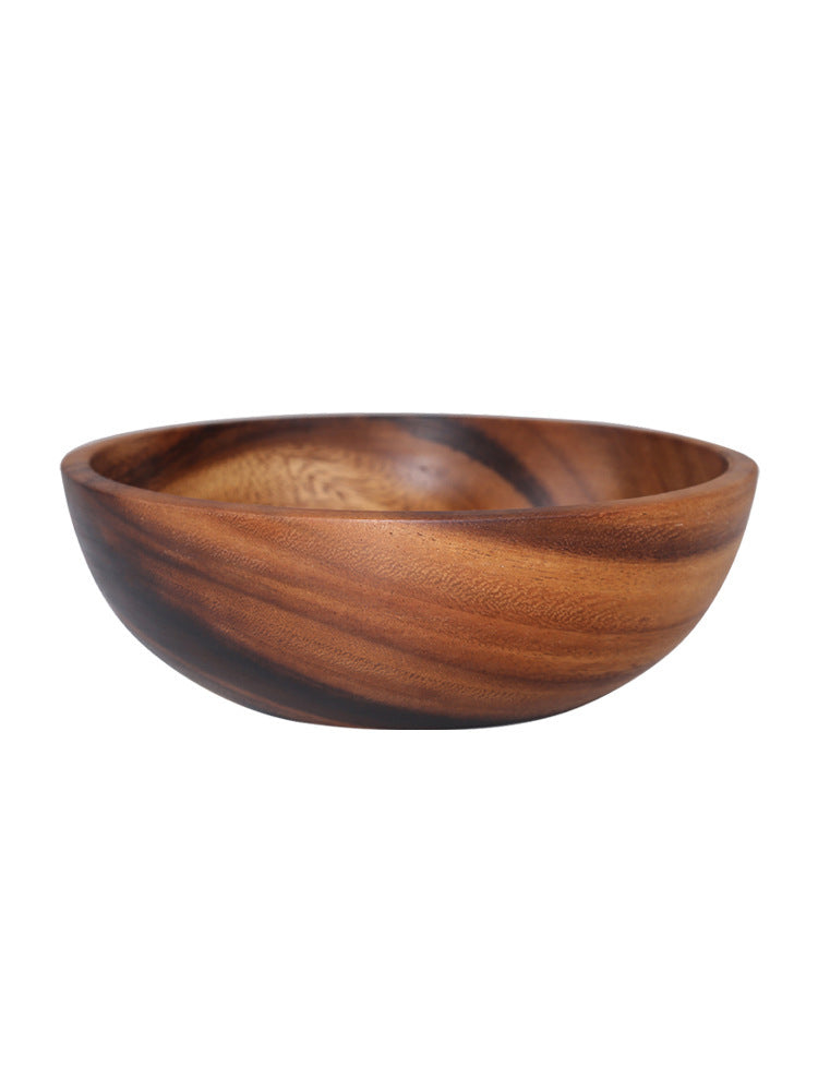 Kitchen Natural Wooden Bowl Household Fruit Bowl Salad
