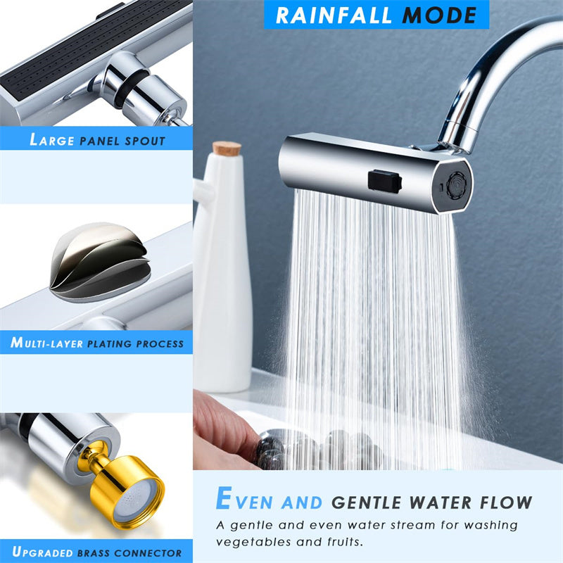 Faucet Waterfall Outlet Splash Proof Universal Rotating