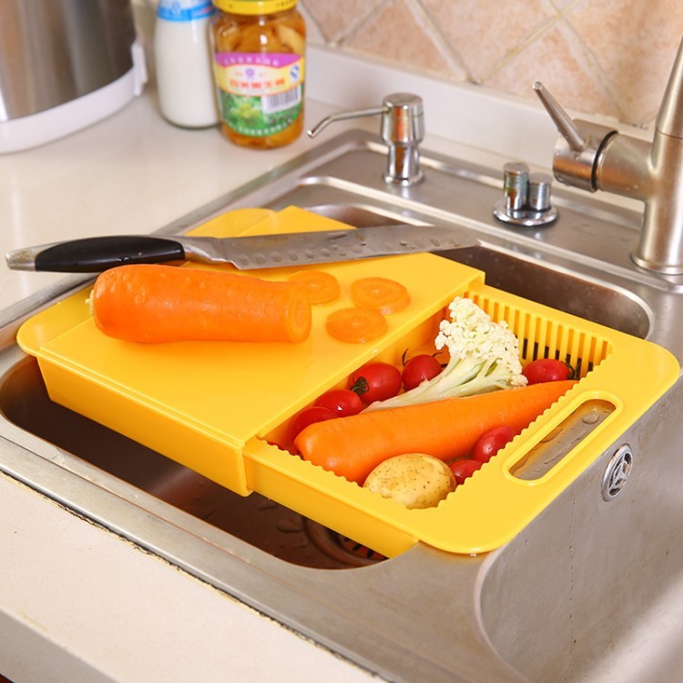Chopping Blocks Sinks Drain Basket Cutting Board