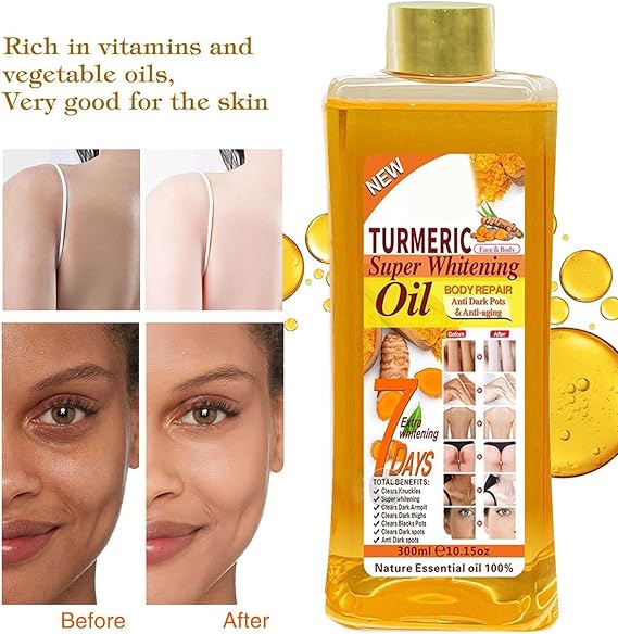 Turmeric Oil - 1 Litre  Brighten Naturally, Moisturizing Turmeric  Oil, Lightening, Reducing Blemishes, Dark Spots