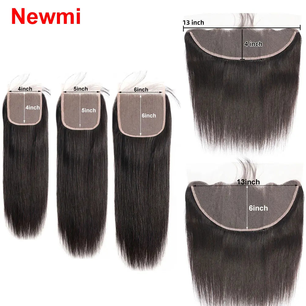 Straight 4x4 5x5 613x4 13x6 Lace Frontal Human Hair Ear to Ear Frontal Extensionsx6 Lace Closure Human Hair Transparent