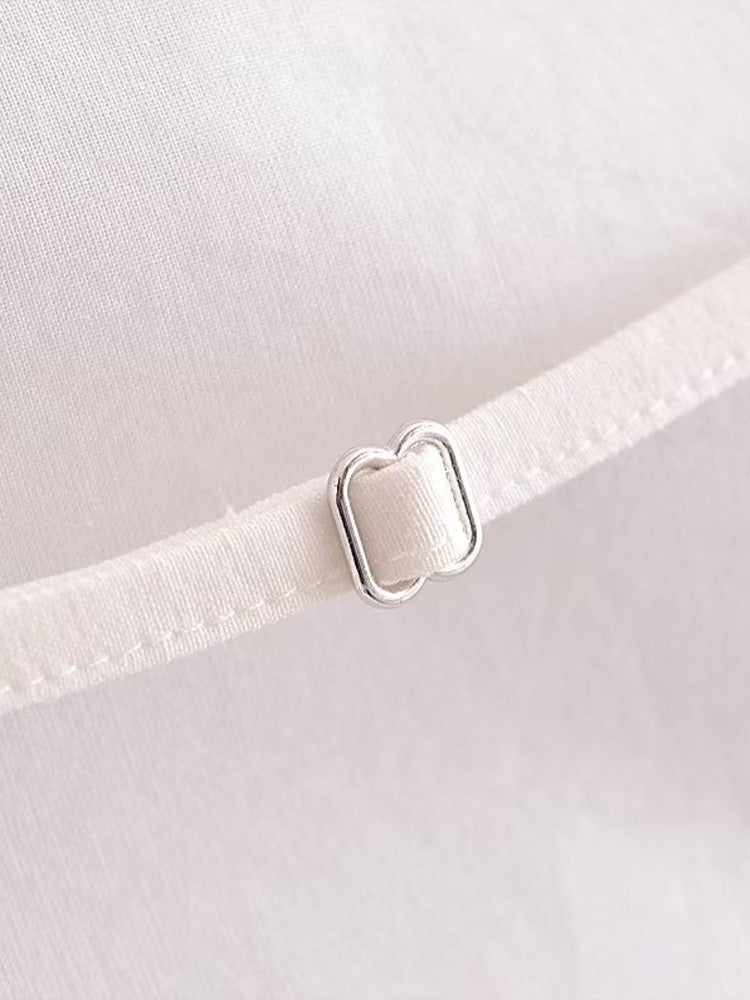 Women Fashion Solid Lace Up Backless Camisole Vintage Thin Straps Square Collar Female Chic Lady Tops